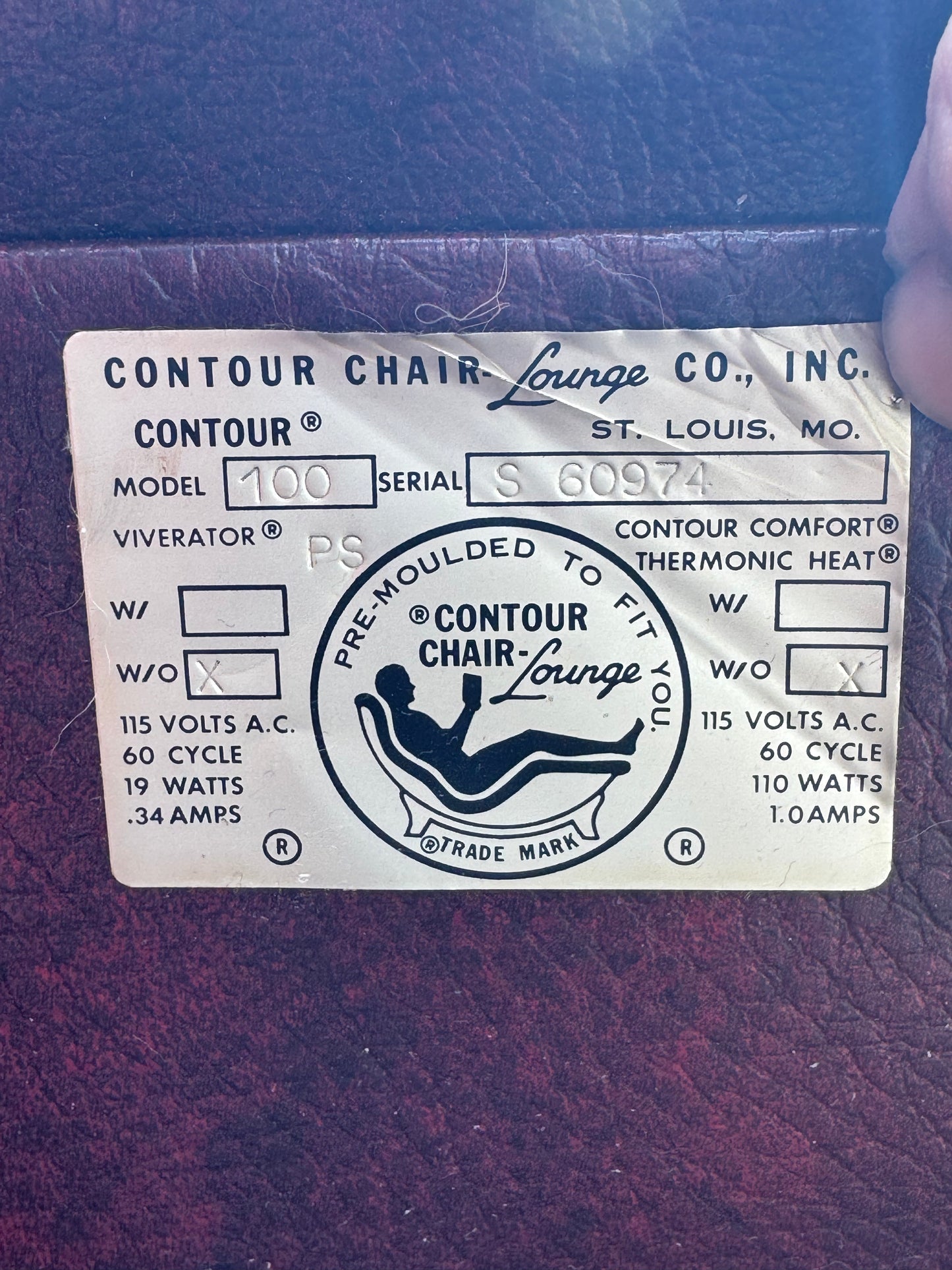 Vintage Mid-Century Reclining Lounge Chair