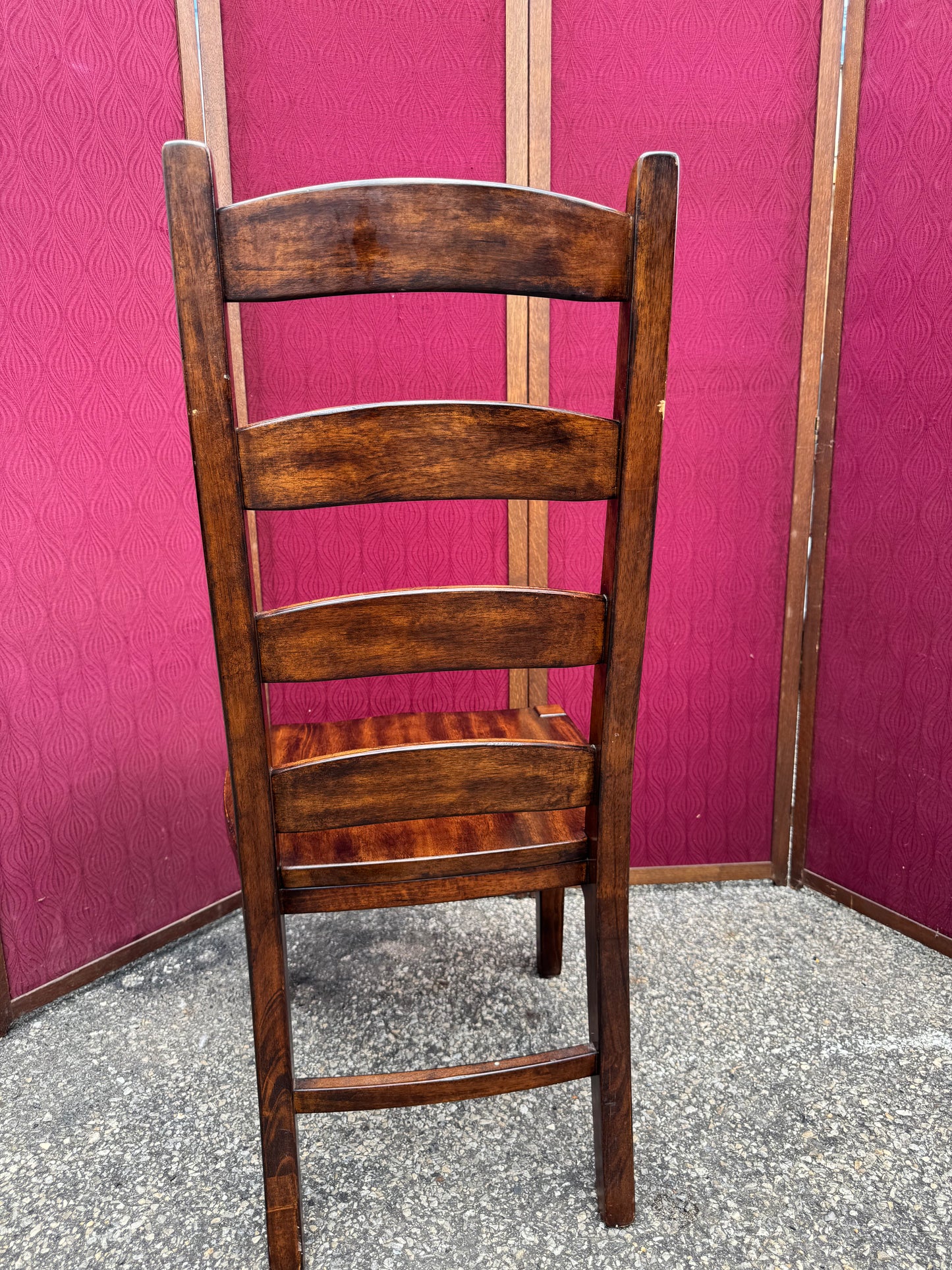 Four Pottery Barn Ladder Back Chairs