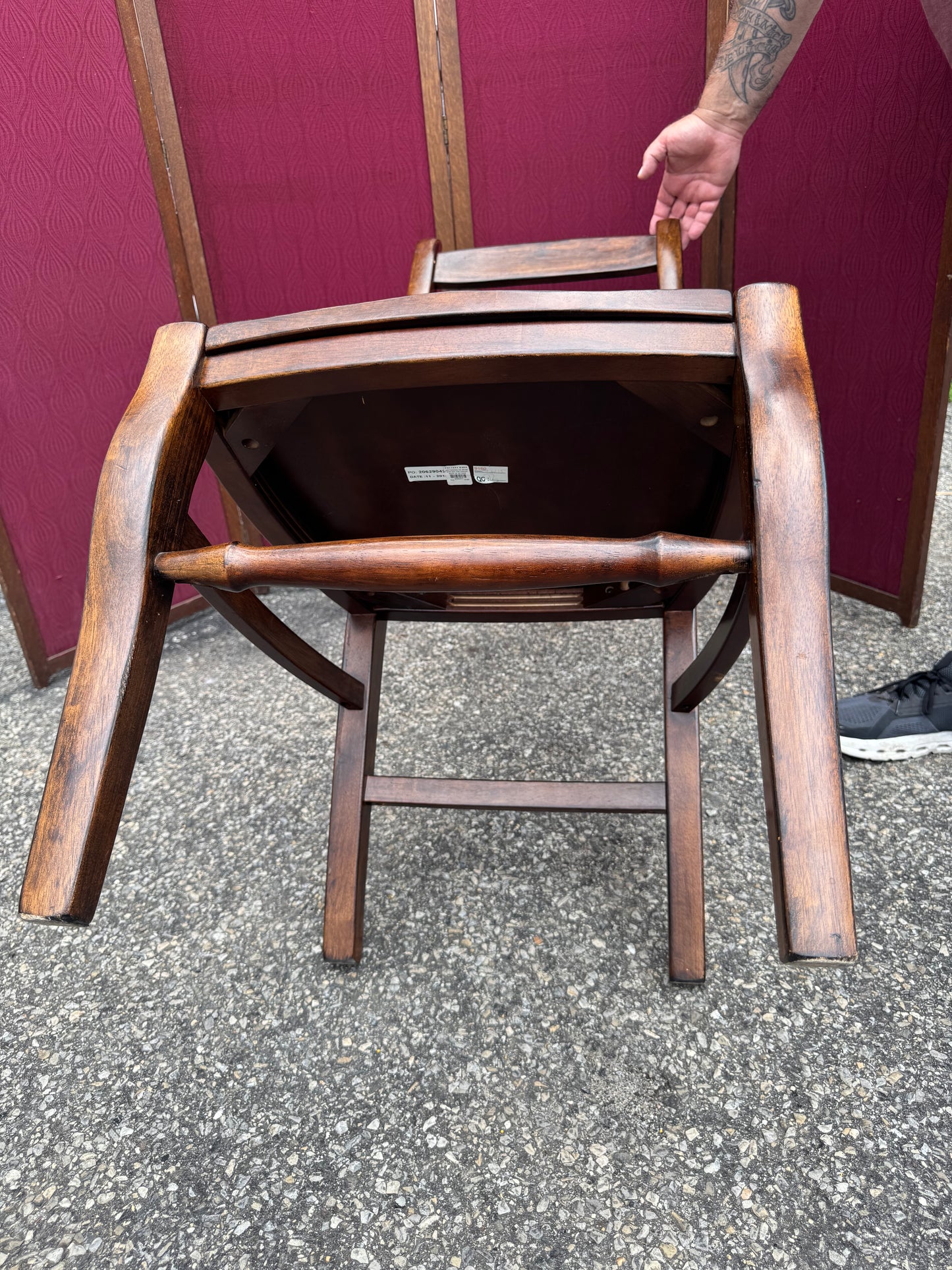Four Pottery Barn Ladder Back Chairs