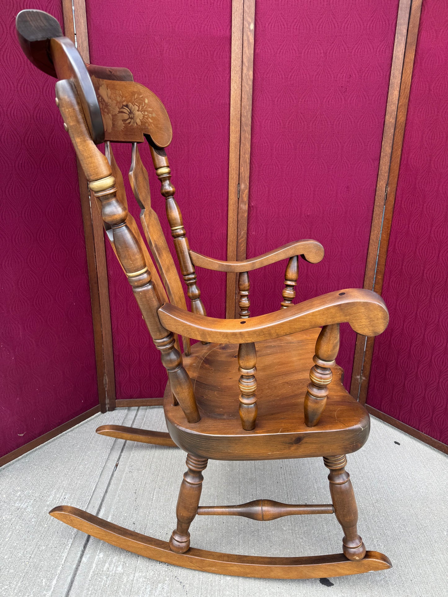 Vintage Windsor-Style Rocking Chair
