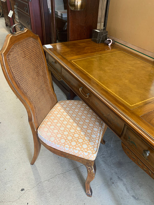 Vintage Drexel Heritage Hand-Painted Desk with Matching Chair