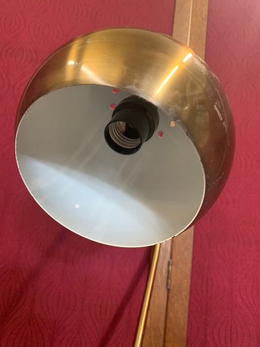 Pair of Mid-Century Modern Brass & Marble Accent Lamps