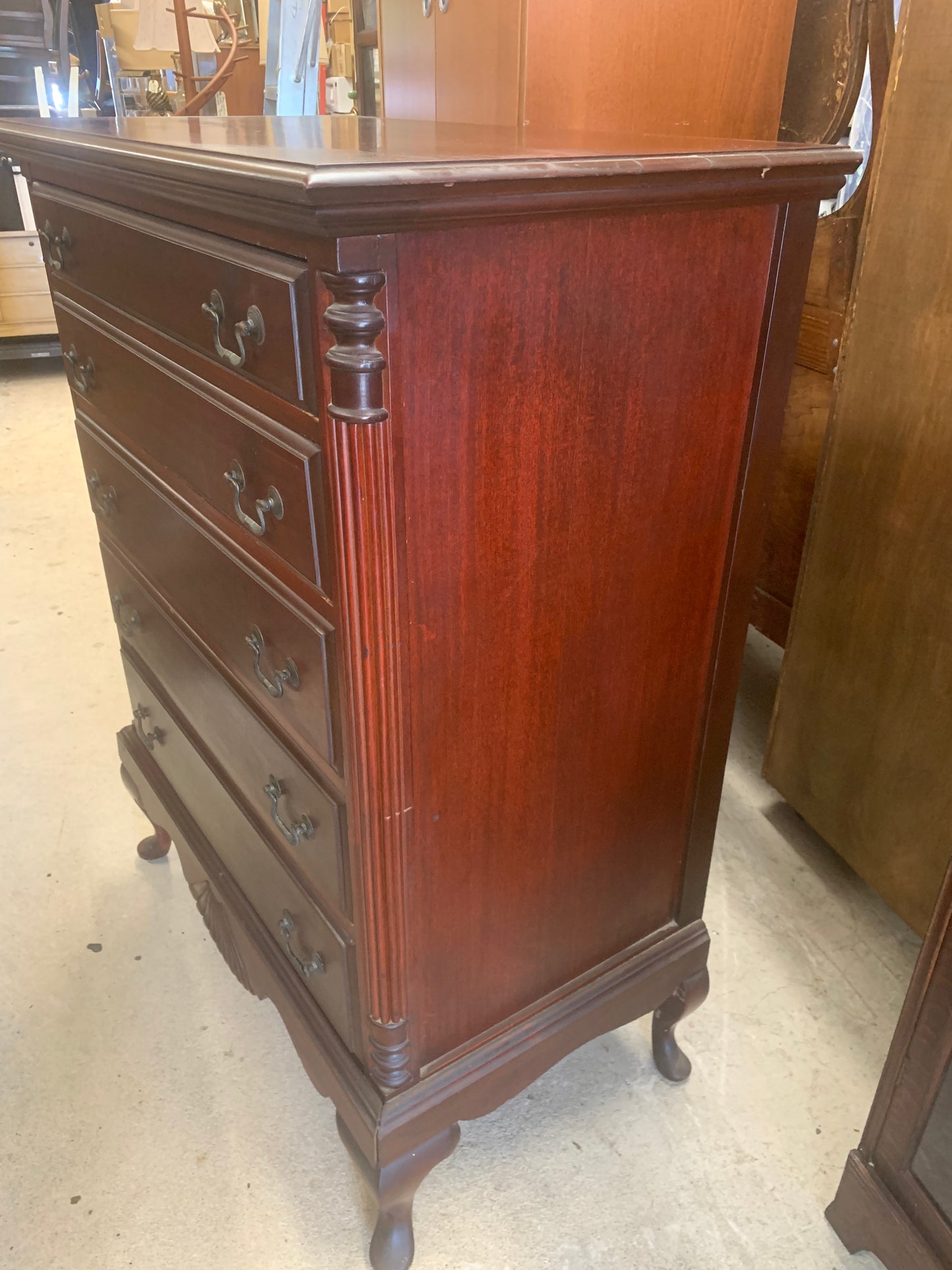 1940s Mahogany Chippendale Chest of Drawers