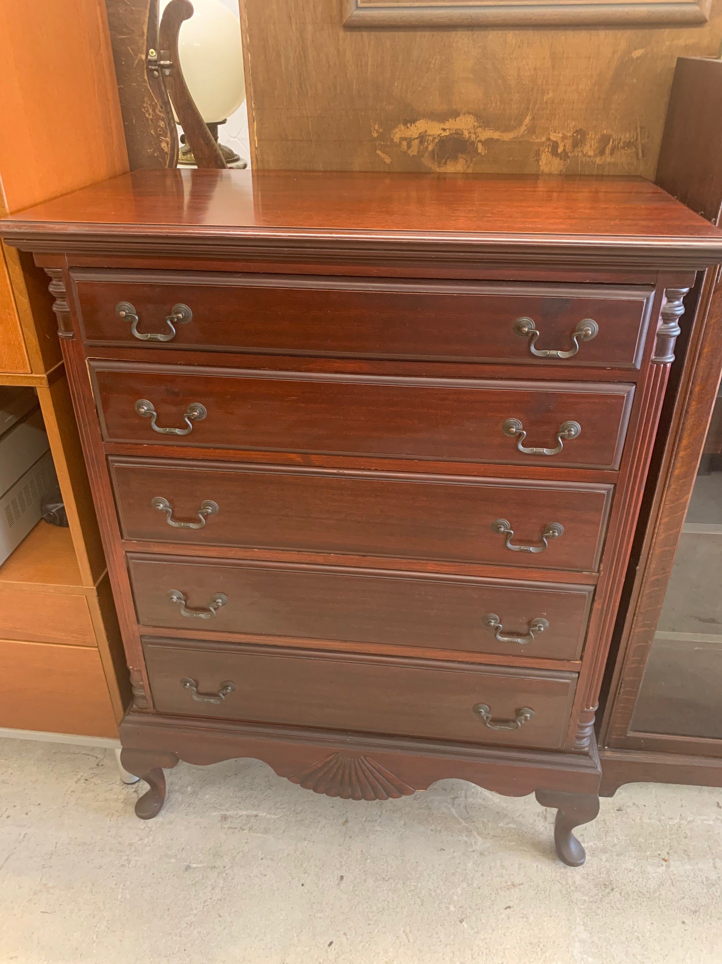 1940s Mahogany Chippendale Chest of Drawers