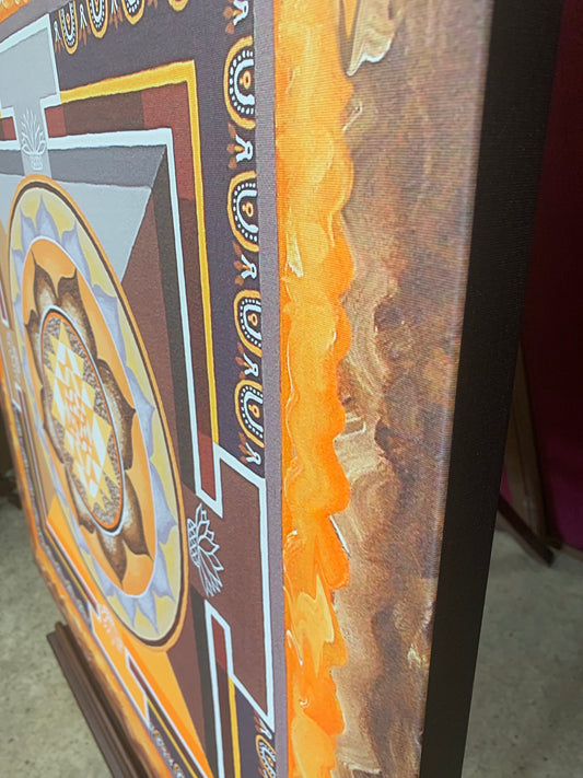 Meditation Artwork by Alan Bennington – 36” x 36” Canvas Print (Geometric Spiritual Art)