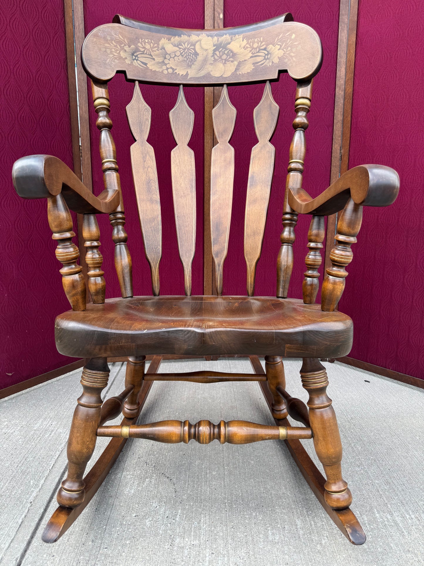 Vintage Windsor-Style Rocking Chair