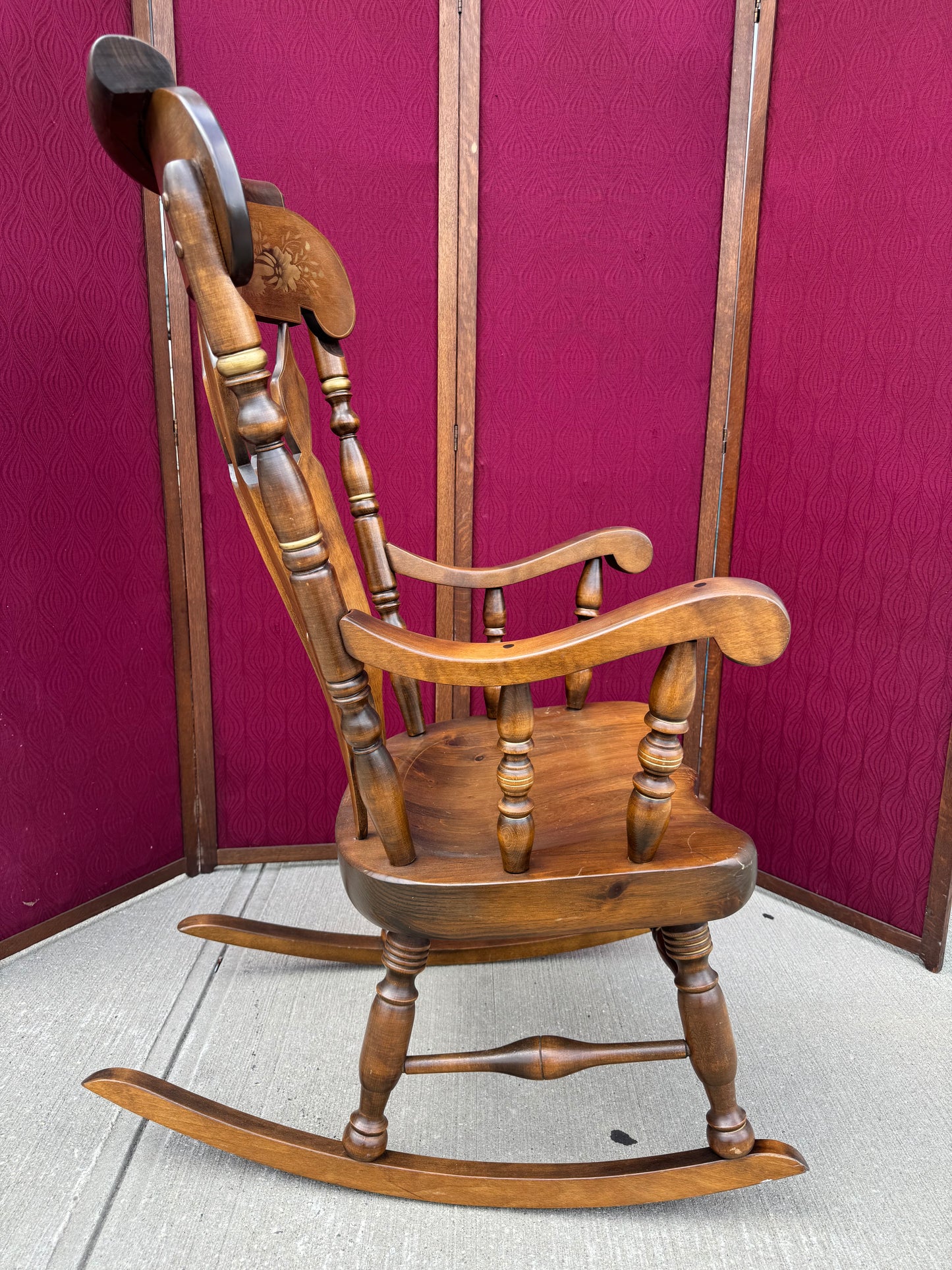Vintage Windsor-Style Rocking Chair