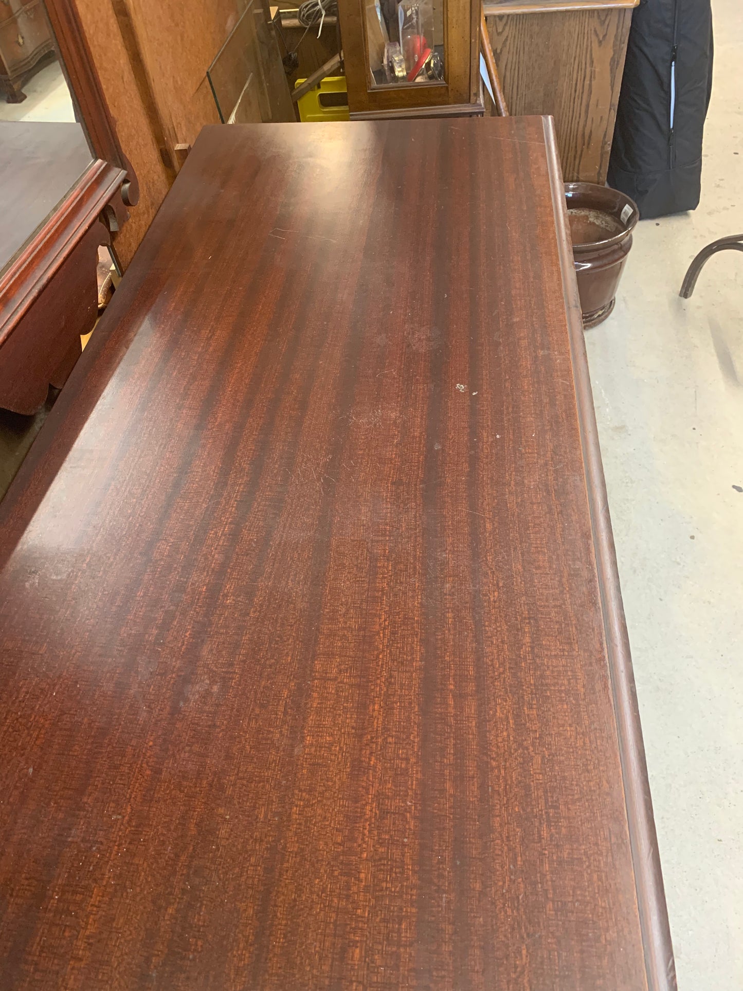 1940s Mahogany Chippendale Dresser & Mirror
