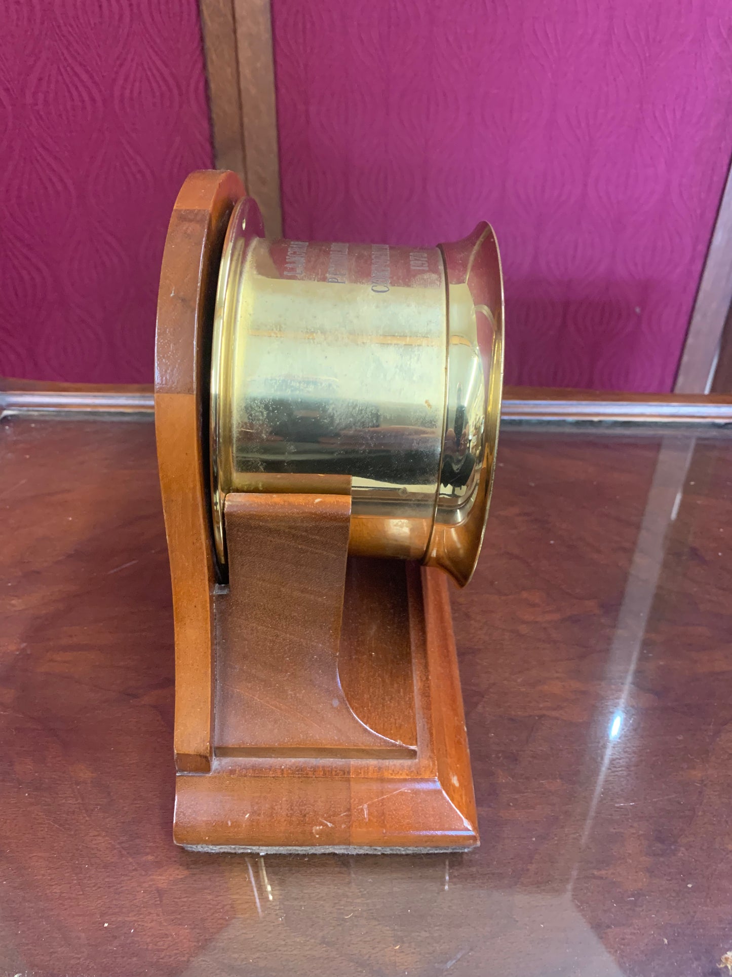 1979 Brass Maritime Ship’s Clock by Boston Clock Co. – Key Wound, Dual-Time, Chiming