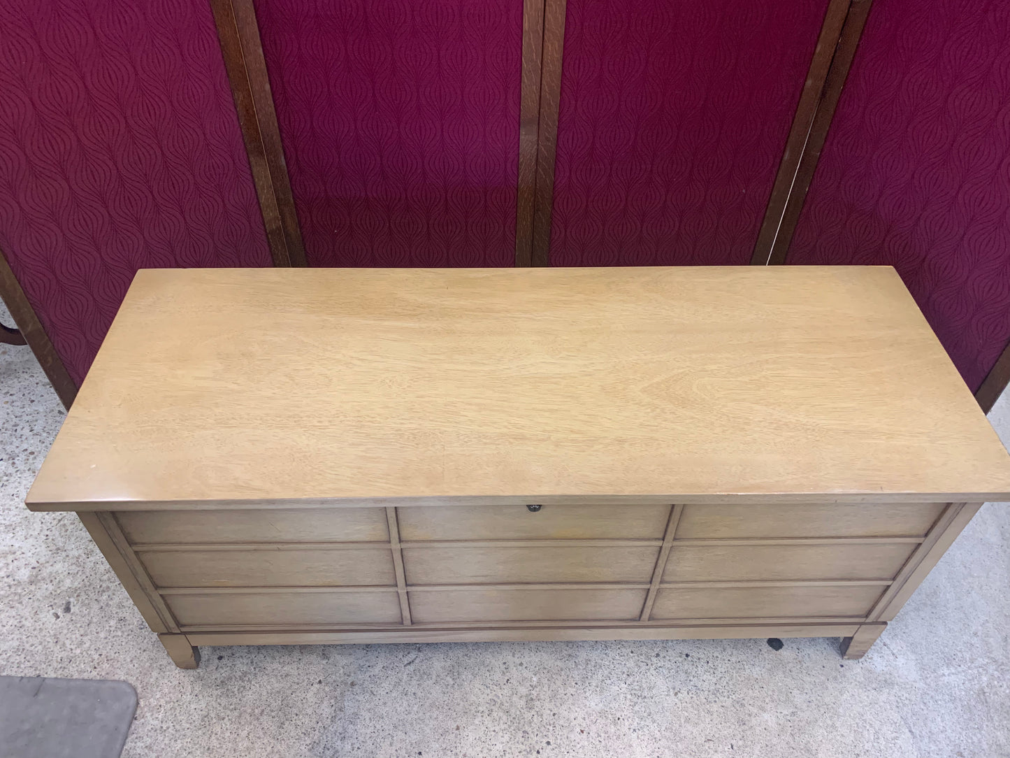 Mid-Century Modern Lane Cedar Chest – Remodeled Blonde Wood Storage Trunk (1950s)