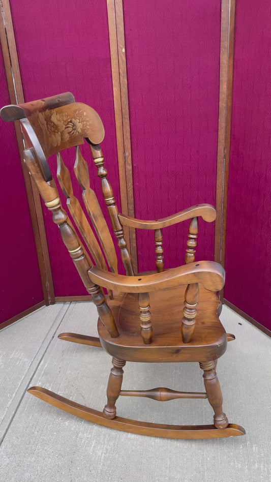 Vintage Windsor-Style Rocking Chair